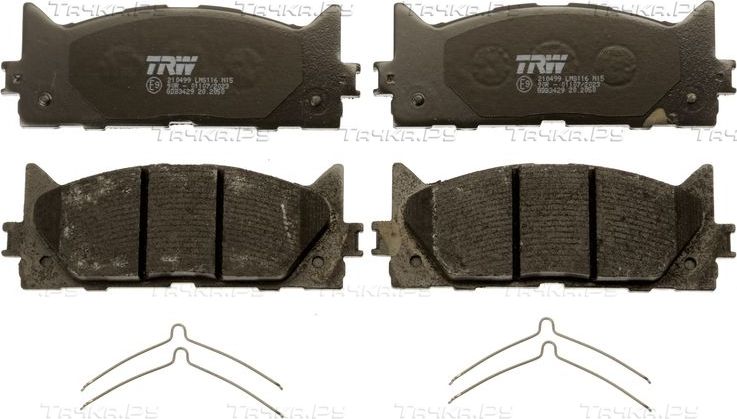 Тормозные колодки TRW COTEC передние для Toyota Avalon III 2009-2012. Артикул GDB3429