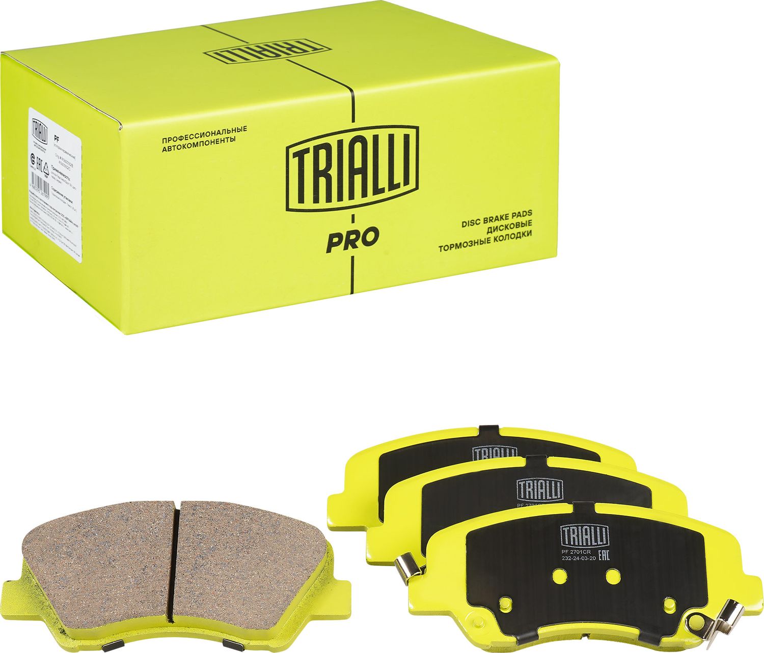 Тормозные колодки Trialli (Керамика). Артикул PF 2701CR