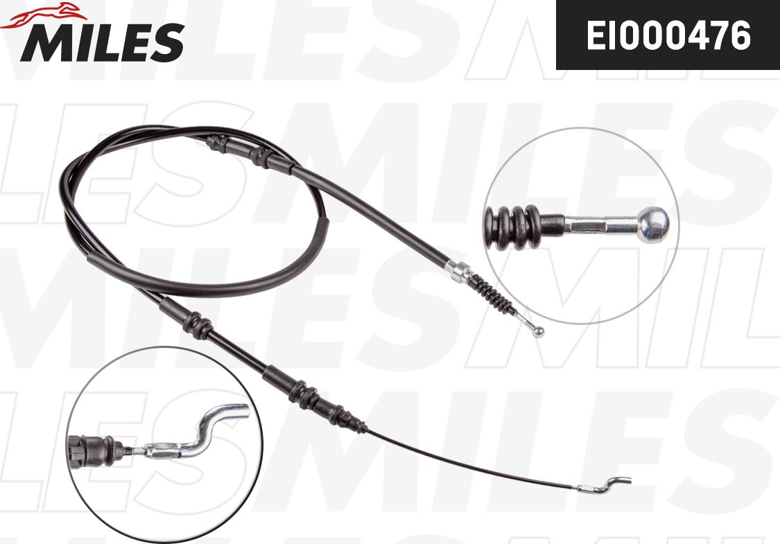 Трос ручника (тросик ручного тормоза) Miles. Артикул EI000476