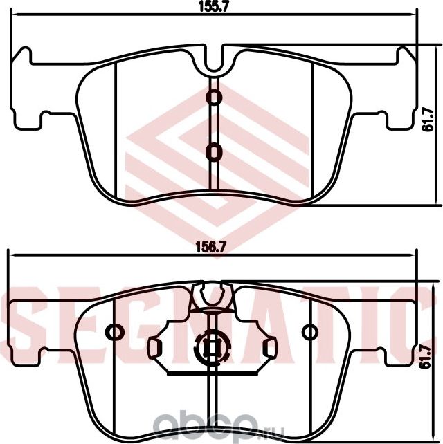 Колодка торм диск пер (Segmatic). Артикул SGBP2781