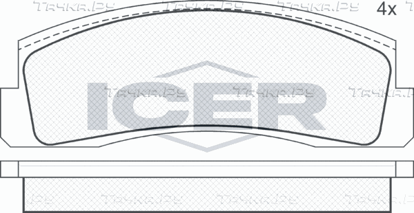 Тормозные колодки Icer передние для ВАЗ 2120 Лада Надежда I 1997-2006. Артикул 180269