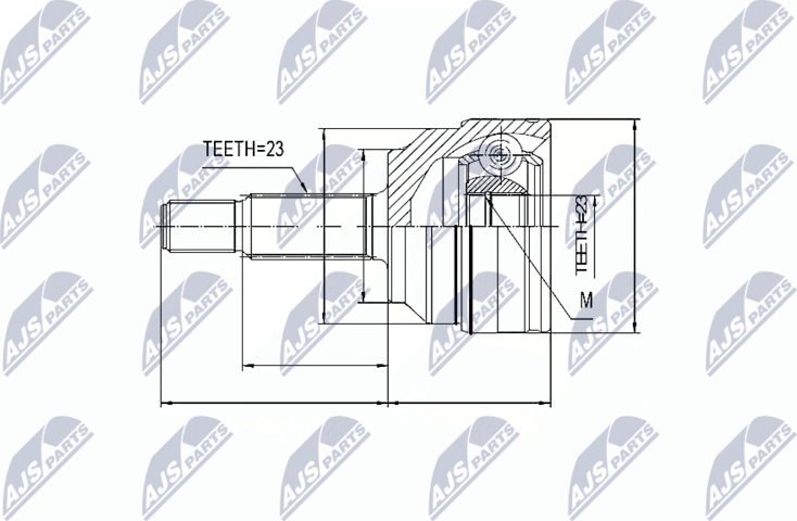 Шрус внутренний (граната) NTY. Артикул NPZ-RE-021
