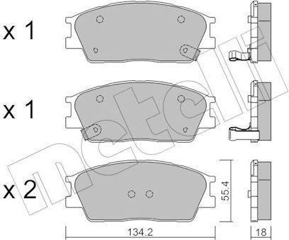 Тормозные колодки Metelli. Артикул 22-1374-0