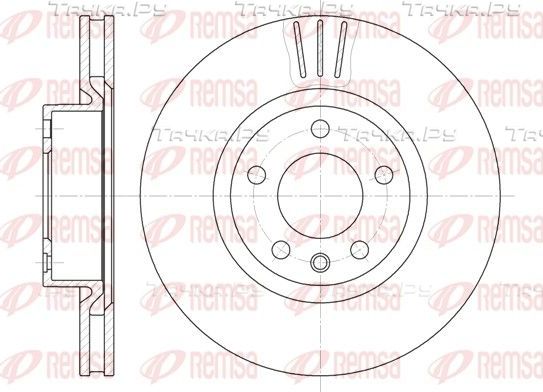 Тормозной диск Remsa передний для Hyundai H-1 I 2006-2007. Артикул 6339.10