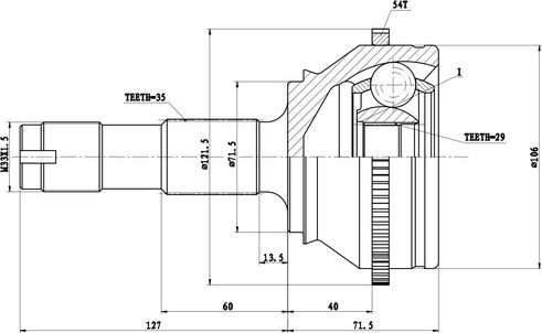 Z87192R_Зикмар_Шрус Наружный (Zikmar). Артикул Z87192R