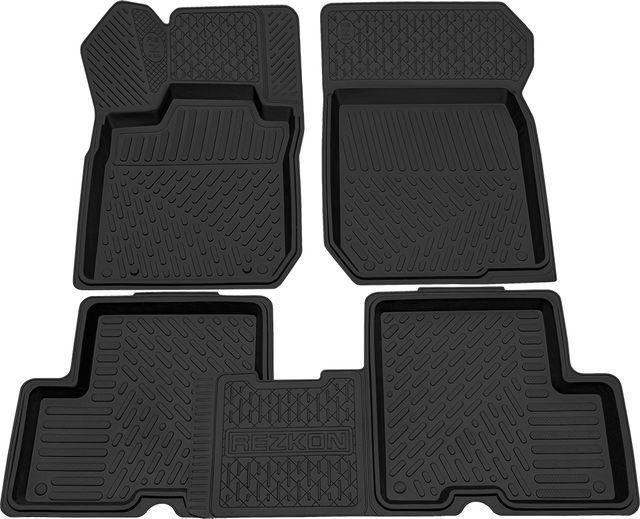Коврики Rezkon резиновые для салона Renault Logan I 2004-2015. Артикул 1029015100