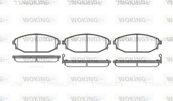 Тормозные колодки Woking передние для Hyundai Galloper II 1998-2003. Артикул P6343.02
