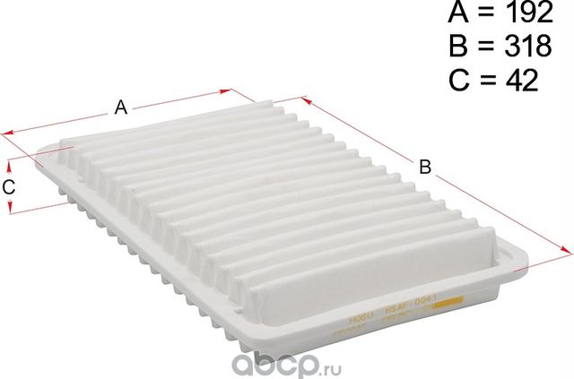 Фильтр воздушный TOYOTA HIGHLANDER/KLUGER/HARRIER/RX330 1/2AZ/1/3MZ01-06 (Hosu). Артикул HSAF0041