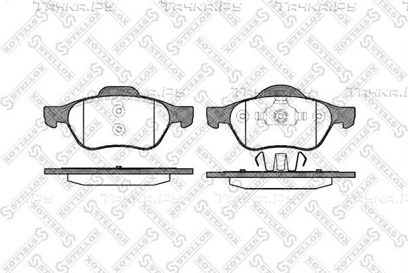 Тормозные колодки Stellox передние для Renault Twingo II 2008-2014. Артикул 973 000-SX