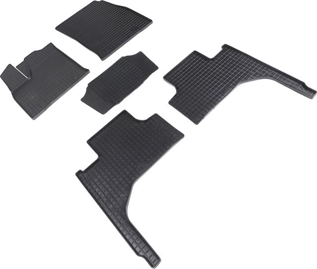 Коврики резиновые Seintex с узором сетка для салона Toyota Land Cruiser 300 2021-2026. Артикул 96635