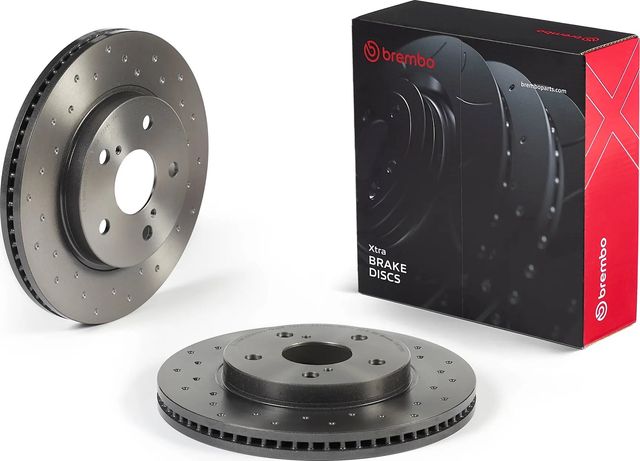 Тормозной диск Brembo XTRA LINE - Xtra передний для Toyota Corolla E210 2018-2026. Артикул 09.E229.1X