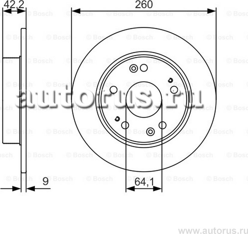 Диск тормозной задний (Bosch). Артикул 0986479990