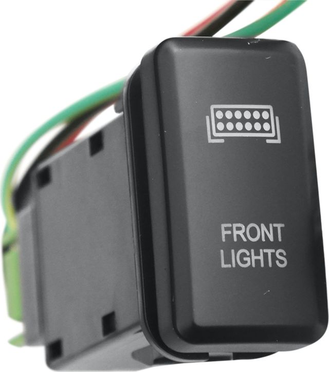 Кнопка РИФ включения/выключения FRONT LIGHTS 40x20 с белой подсветкой для Toyota Fortuner I 2005-2016. Артикул RIF22-1-1104604