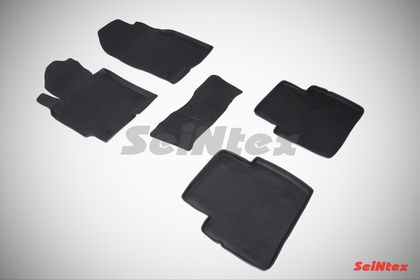Коврики резиновые Seintex с высоким бортиком для салона Mazda CX-5 I 2012-2017. Артикул 82717