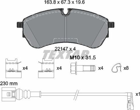 Тормозные колодки Textar Q+. Артикул 2214703