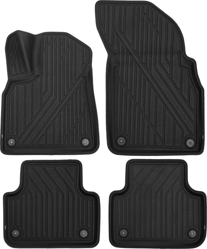 Коврики KVEST 3D для салона Audi Q7 II 2015-2019 ЧЕРНЫЕ. Артикул KVEST3D00609510k