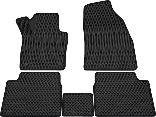 Коврики Rezkon 3D EVA Ромб резиновые для салона Toyota Corolla E150 2007-2013 Черный кант. Артикул 9234015101