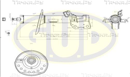 Амортизатор G.U.D. передний правый для Nissan Juke I 2010-2019. Артикул GSA339754