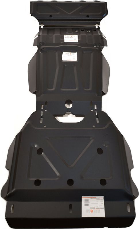 Защита алюминиевая Alfeco (4 мм) для радиатора, редуктора переднего моста, КПП и раздатки Mitsubishi L200 V 2016.07-2026. Артикул ALF.14.47-48-49 AL4