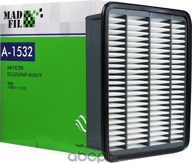 Фильтр возд. A-1532 TOYOTA L.C. Prado 150 09- (17801-11130)  MADFIL Madfil. Артикул A1532