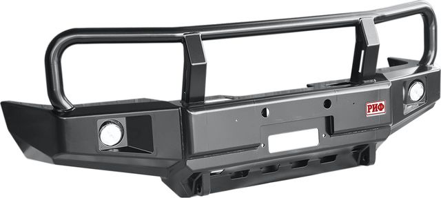 Бампер силовой РИФ передний с доп. фарами и защитной дугой для Toyota Hilux 1983-1997. Артикул RIF106-10350