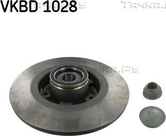 Тормозной диск SKF задний для Renault Scenic III 2008-2016. Артикул VKBD 1028