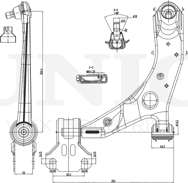 Рычаг подвески (Unio). Артикул SSP-40080
