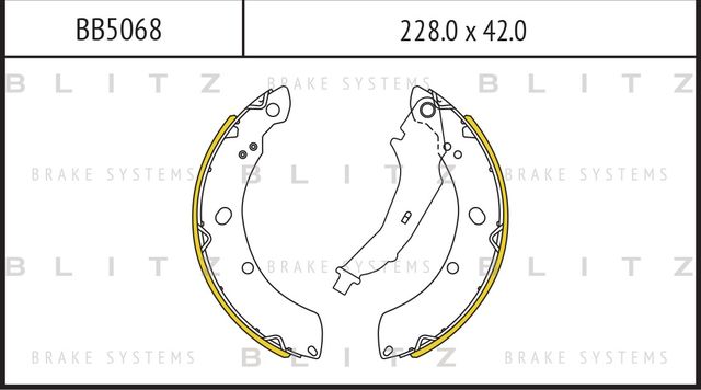 Колодки тормозные VW POLO 11- задн. (Blitz). Артикул BB5068