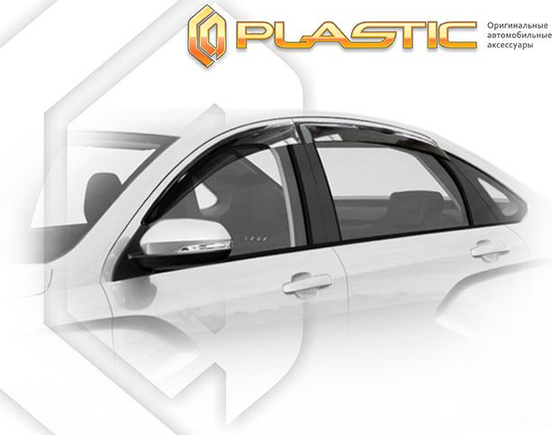 Дефлекторы СА Пластик для окон (Classic полупрозрачный) ВАЗ Lada Vesta  2015–2026. Артикул 2010030311746