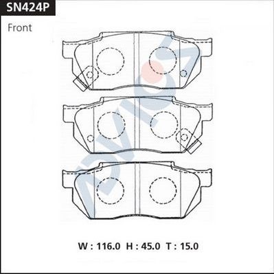 Тормозные колодки Advics. Артикул SN424P