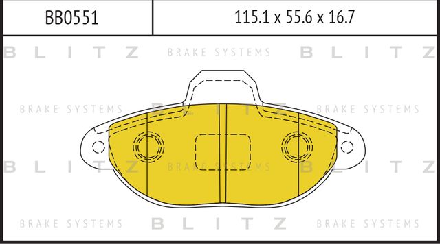 Колодки тормозные FIAT PUNTO 94- перед. (Blitz). Артикул BB0551