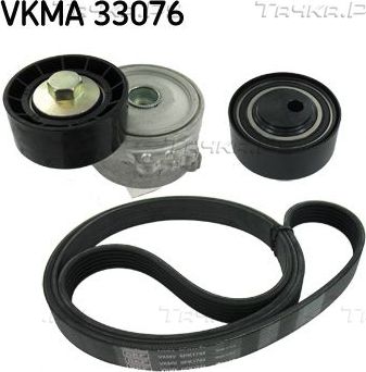 Приводной ремень поликлиновой с роликами (комплект) SKF для Peugeot 406 I 2002-2004. Артикул VKMA 33076