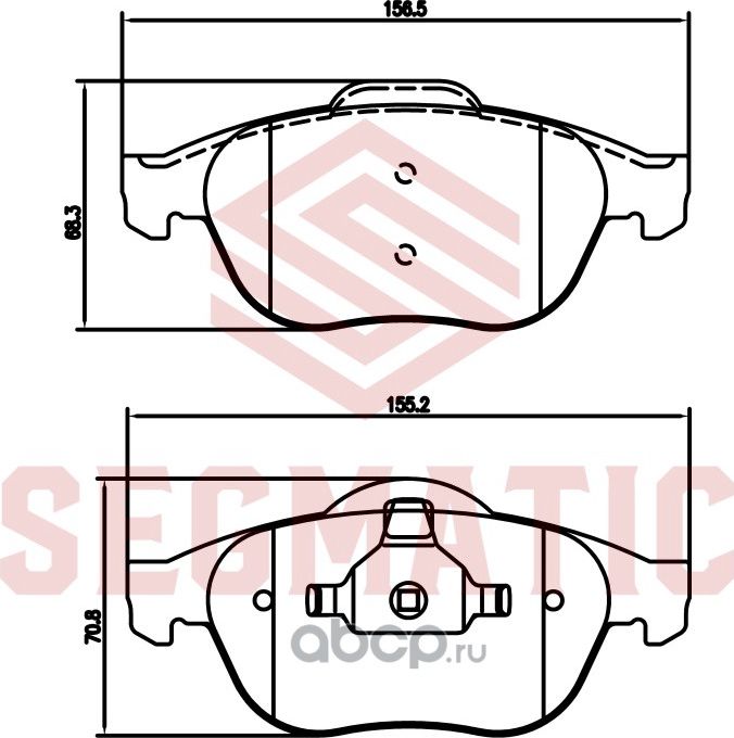 Колодка торм диск пер (Segmatic). Артикул SGBP2658