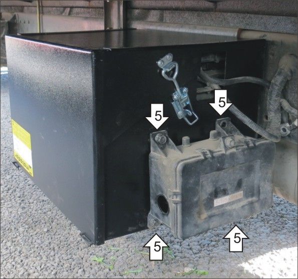 Защита Мотодор для аккумулятора Hyundai HD 72, HD 78 2003-2026. Артикул 20913