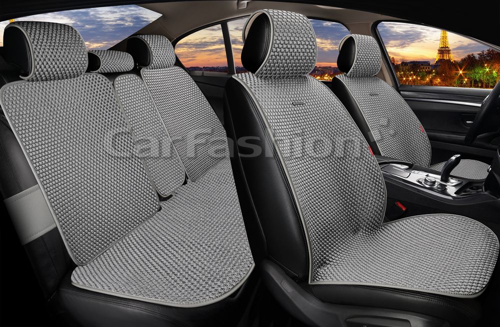 Накидки универсальные CarFashion 2D Kant Plus для авто, цвет Серый. Артикул 27369