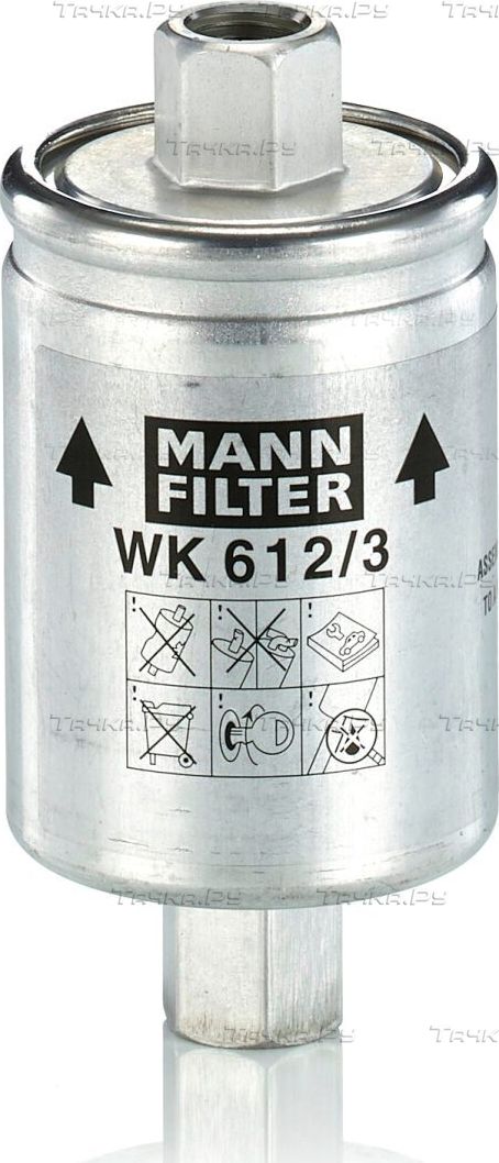 Топливный фильтр Mann-Filter для Rover 400 II (HH-R) 1995-2000. Артикул WK 612/3