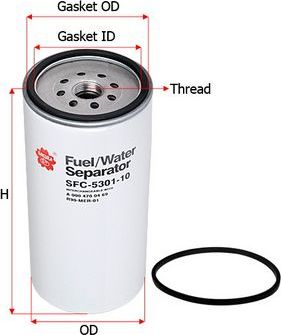 Топливный фильтр-сепаратор Sakura. Артикул SFC-5301-10