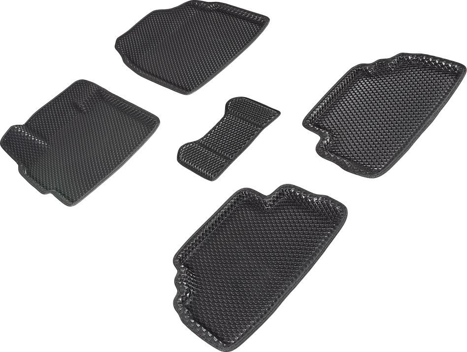 Коврики Seintex 3D EVA ромб для салона Mazda CX-7 2007-2013 ЧЕРНЫЕ. Артикул 95364