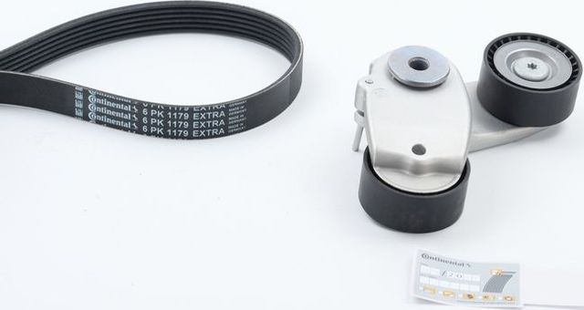 Приводной ремень поликлиновой с роликами (комплект) ContiTech для Ford Focus IV 2020-2026. Артикул 6PK1179 EXTRA K1