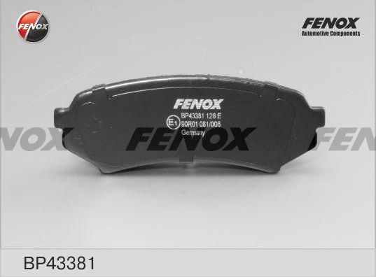 Тормозные колодки Fenox. Артикул BP43381