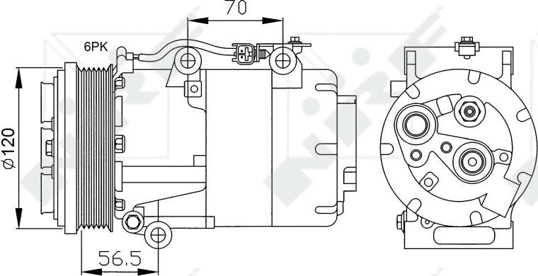 Компрессор кондиционера NRF EASY FIT. Артикул 32250