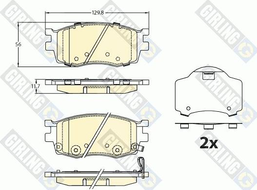 Тормозные колодки Girling. Артикул 6136266