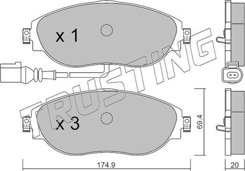 Тормозные колодки Trusting. Артикул 968.0