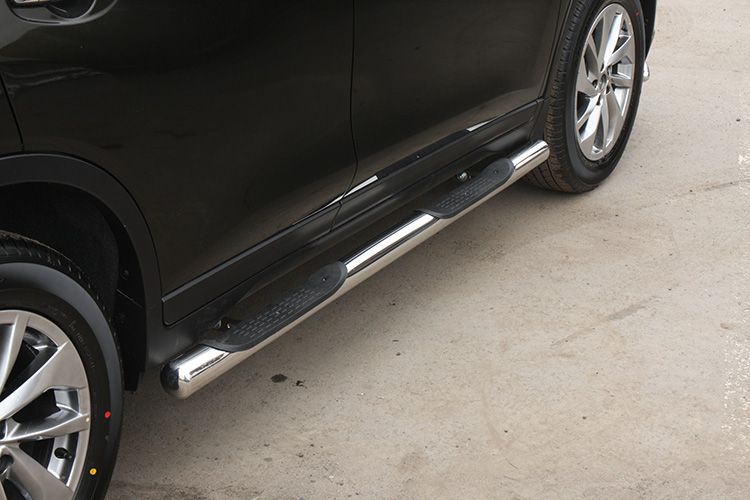 Пороги Союз-96 труба d76 с проступями для Nissan X-Trail T32 2015-2026. Артикул NXTR.81.5210