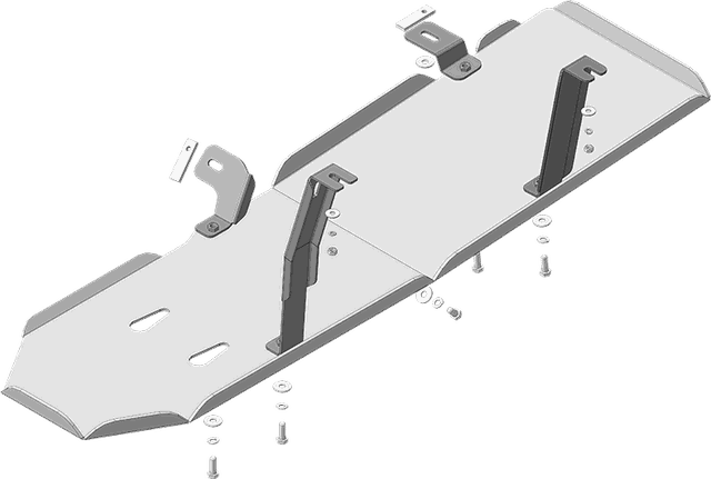 Защита алюминиевая Мотодор усиленная для топливного бака (100 литров) Dodge Ram 1500 V 2018-2026. Артикул 32905