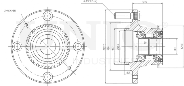 Ступица колеса с интегрированным подшипником (Unio). Артикул HUB-20077