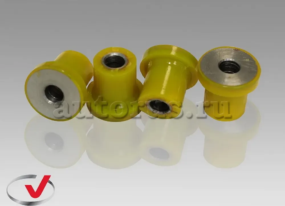 Комплект(4шт) полиуретановых сайлентблоков рулевой рейки (Vtulka). Артикул 120509