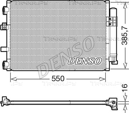 Радиатор кондиционера (конденсатор) Denso. Артикул DCN10043