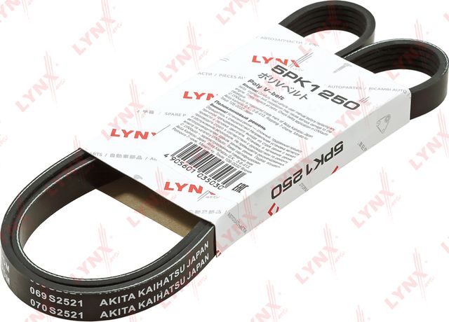 Приводной ремень поликлиновой LYNXauto. Артикул 5PK1250