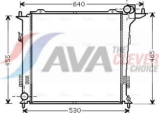 Радиатор охлаждения двигателя AVA для Kia Ceed I 2007-2012. Артикул HY2207